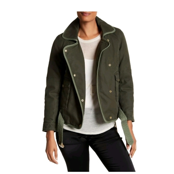NEW Zadig & Voltaire Olive Green Kawa Parka Jacket SMALL - Picture 3 of 8